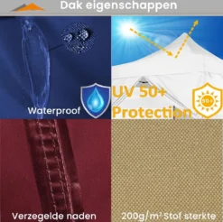 Easy Up Partytent - Partytent - Paviljoen - Partytent Opvouwbaar - Partytent 3x3 - Partytent Met Zijwanden - Inclusief Trolley - Waterdicht - UV 50+ Bescherming - Met Ramen - 16 Kg - Staal - Antraciet - 300 X 300 Cm 15 Easy Up Partytent - Partytent - Paviljoen - Partytent Opvouwbaar - Partytent 3x3 - Partytent Met Zijwanden - Inclusief Trolley - Waterdicht - UV 50+ Bescherming - Met Ramen - 16 Kg - Staal - Antraciet - 300 X 300 Cm -Tuinmeubelen 1200x1195 1