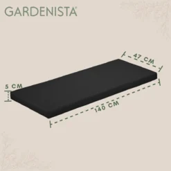 Gardenista Tuinbankkussen - Patio Meubilair Buiten 3-zitter BankKussen Voor Tuin -tuinkussen Voor Tuin Bank - Zachte En Lichtgewicht Waterbestendig Materiaal - 140cm X 47cm -Tuinmeubelen 1200x1198 21