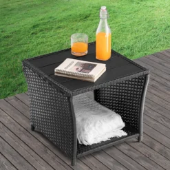Casaria Polyrattan Bijzettafel - WPC Tafelblad 45x45x40cm – Zwart 17 Casaria Polyrattan Bijzettafel - WPC Tafelblad 45x45x40cm – Zwart -Tuinmeubelen 1200x1200 1041