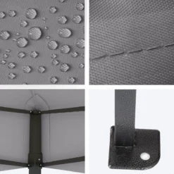 LifeGoods Partytent - 3x4.5 M - Zijwanden - Easy Up - Opvouwbaar - Waterdicht - Draagtas Met Wieltjes - Donkergrijs -Tuinmeubelen 1200x1200 109