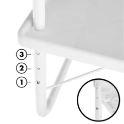 Luxe Inklapbare Balkontafel – 52 X 40 X 56cm – Wit – Hangend – Balkonbar – Balkontafels – Balkontafeltje – Hangtafel Balkon – Balcony Table – Voor Aan Het Balkon – Ophangbaar – Opklapbaar – Tafel – Inklapbaar – Buiten – Tafeltje – Klaptafel -Tuinmeubelen 1200x1200 1101