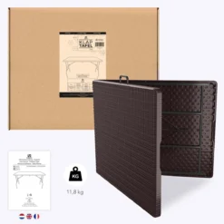 LifeGoods Klaptafel - Inklapbaar - 180 Cm - 6 Tot 8 Personen - Bruin -Tuinmeubelen 1200x1200 1158