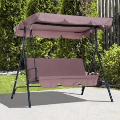 Outsunny Hollywoodschommel 3-zits Tuinschommel Schommelbank Met Dak 3 Kleuren 84A-054 -Tuinmeubelen 1200x1200 1174