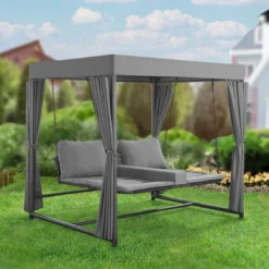 Schommelbank / Ligbank Kassandra - Donkergrijs -Tuinmeubelen 1200x1200 1278