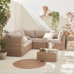 Premium Loungeset - VITTORIA - Rond Wicker– 5 Plaatsen, Naturel/beige 7 Premium Loungeset - VITTORIA - Rond Wicker– 5 Plaatsen, Naturel/beige -Tuinmeubelen 1200x1200 1326