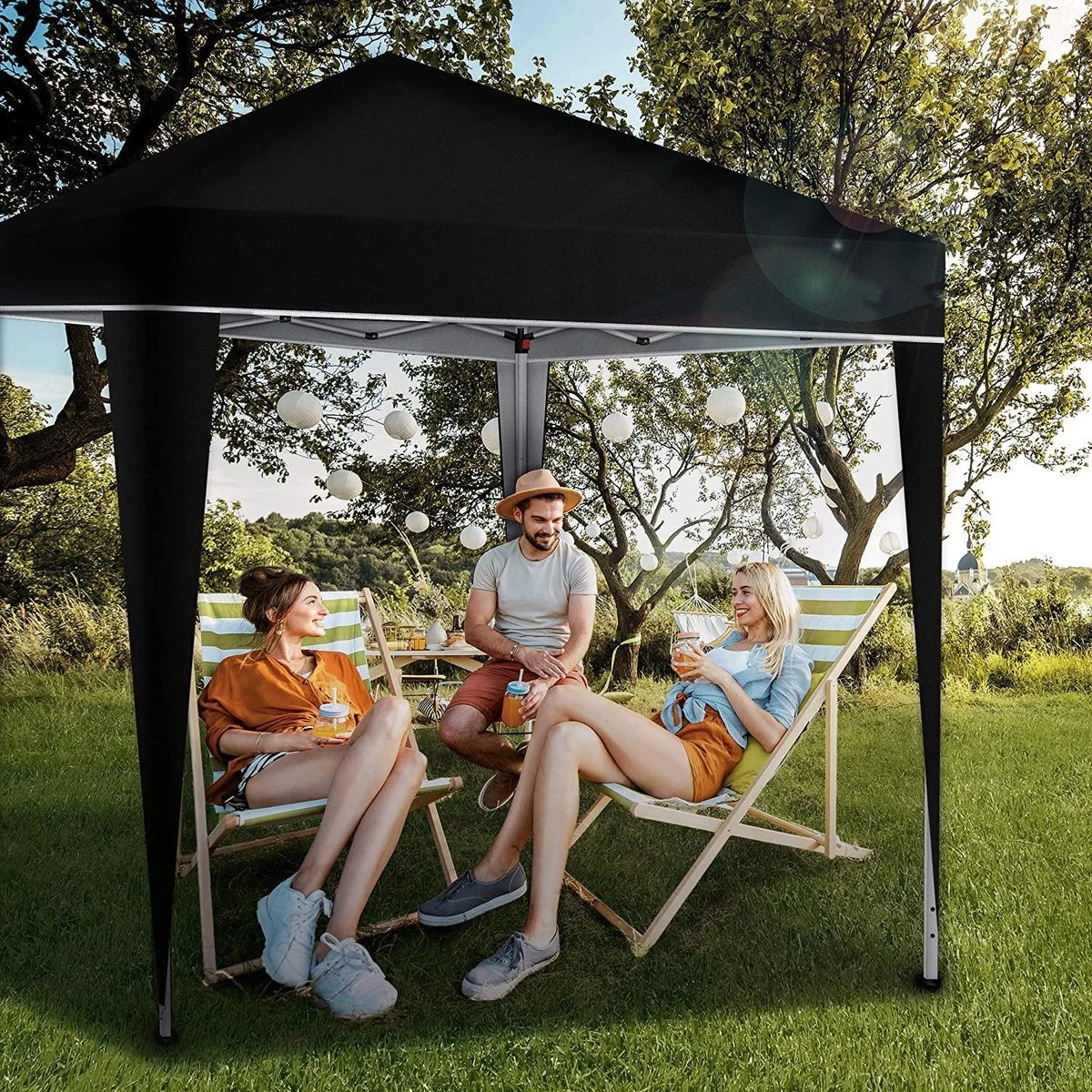Sens Design Partytent Opvouwbaar - 3 X 3m - Zwart 5 Sens Design Partytent Opvouwbaar - 3 X 3m - Zwart - Afbeelding 5