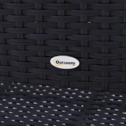 Outsunny Polyrotan Tuinbank 2-zits Parkbank Bank Staal Zwart 867-022 -Tuinmeubelen 1200x1200 195