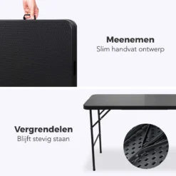 LifeGoods Klaptafel - Inklapbaar - 120 Cm - 4 Personen - Zwart -Tuinmeubelen 1200x1200 202