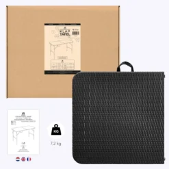 LifeGoods Klaptafel - Inklapbaar - 120 Cm - 4 Personen - Zwart -Tuinmeubelen 1200x1200 207