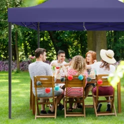 LifeGoods Partytent - 3x3 M - Zijwanden - Easy Up - Opvouwbaar - Waterdicht - Draagtas Met Wieltjes - Donkerblauw -Tuinmeubelen 1200x1200 211