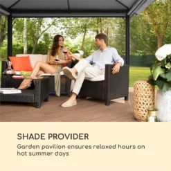 Blumfeldt Grandezza Cortina Tuinpaviljoen , 6 X6 Cm Stalen Frame Met Poedercoating , Overdekt Oppervlak Van 3 X 4 Meter , Polyester 5 Blumfeldt Grandezza Cortina Tuinpaviljoen , 6 X6 Cm Stalen Frame Met Poedercoating , Overdekt Oppervlak Van 3 X 4 Meter , Polyester -Tuinmeubelen 1200x1200 228