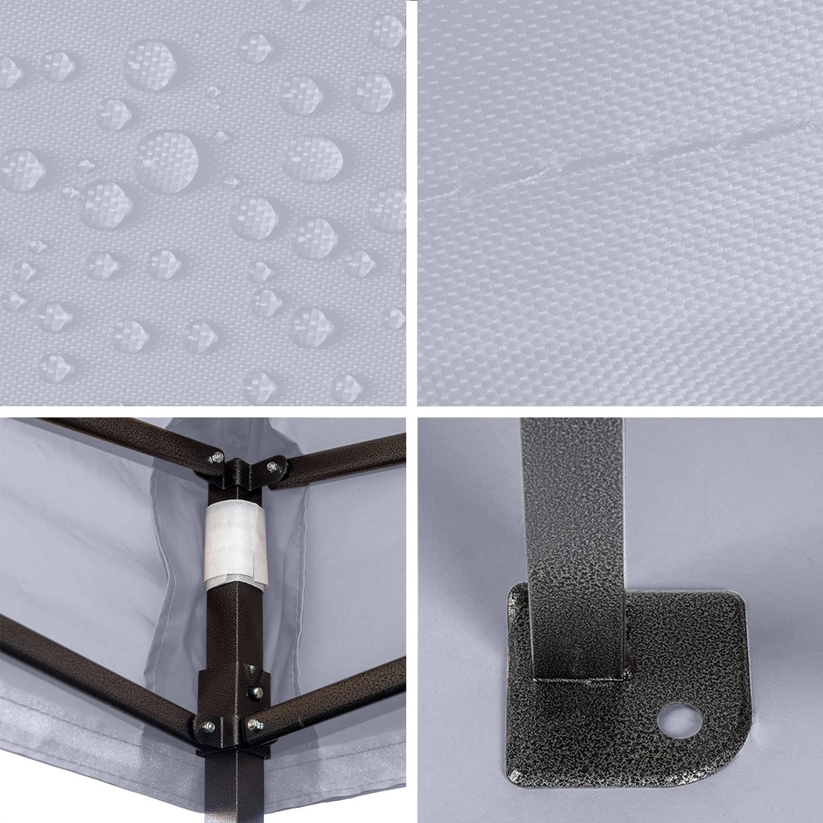 LifeGoods Partytent - 3x3 M - Easy Up - Opvouwbaar - Waterdicht - Draagtas Met Wieltjes - Donkergrijs 4 LifeGoods Partytent - 3x3 M - Easy Up - Opvouwbaar - Waterdicht - Draagtas Met Wieltjes - Donkergrijs - Afbeelding 4