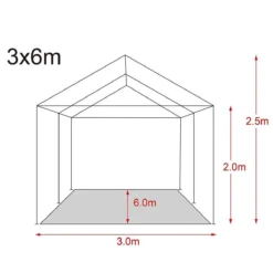 MaxxGarden Partytent - Paviljoen - 3x6m - Incl. Zijwanden - Waterdicht - Wit -Tuinmeubelen 1200x1200 252