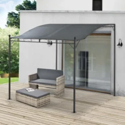 Pergola Tuinpaviljoen 300x250x243 Cm Antraciet Donkergrijs -Tuinmeubelen 1200x1200 290
