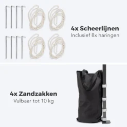 LifeGoods Partytent - 3x3 M - Easy Up - Opvouwbaar - Waterdicht - Draagtas Met Wieltjes - Donkerblauw -Tuinmeubelen 1200x1200 314