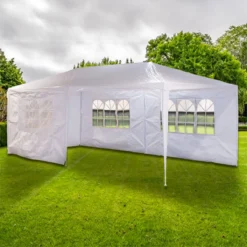 MaxxGarden Partytent - Paviljoen - 300 X 600 X 250 Cm - Met Zijwanden - Waterdicht Pro - 32mm Buizen – Wit -Tuinmeubelen 1200x1200 322