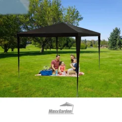 MaxxGarden Partytent - Paviljoen - 3x3 - Waterdicht - Zwart -Tuinmeubelen 1200x1200 351