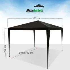MaxxGarden Partytent - Paviljoen - 3x3 - Waterdicht - Zwart -Tuinmeubelen 1200x1200 352