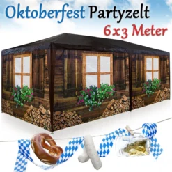 Casaria Apres-Ski Hut Party Tent - 18m² - 3x6m Met 6 Zijpanelen -Tuinmeubelen 1200x1200 354