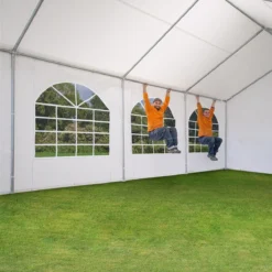 Hoogwaardige Partytent 3x6 M Van 240 G/m² PE Zeil Tuintent Feesttent Waterdicht In Wit -Tuinmeubelen 1200x1200 368