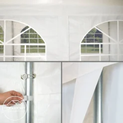 Hoogwaardige Partytent 3x6 M Van 240 G/m² PE Zeil Tuintent Feesttent Waterdicht In Wit -Tuinmeubelen 1200x1200 372