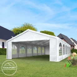 Hoogwaardige Partytent 3x6 M Van 240 G/m² PE Zeil Tuintent Feesttent Waterdicht In Wit -Tuinmeubelen 1200x1200 375