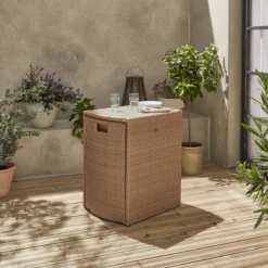 Alice's Garden Balkonset Doppio - 2 Stoelen - Inschuifbaar - Wicker - Beige -Tuinmeubelen 1200x1200 412