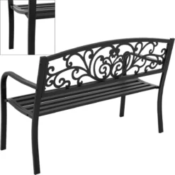 Pro Garden Tuinbank -127 X 60 - Metaal -Tuinmeubelen 1200x1200 428