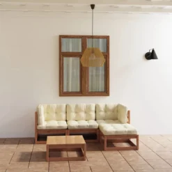 VidaXL 5-delige Loungeset Met Kussens Massief Grenenhout -Tuinmeubelen 1200x1200 432