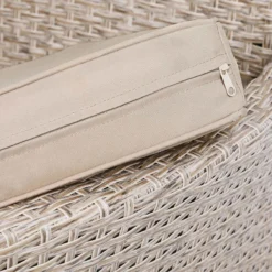 Casaria Polyrattan Tuinset - 4 Stoelen & Tafel 90x90 Cm - Beige Grijs -Tuinmeubelen 1200x1200 448