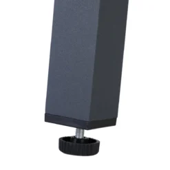 Tuinset 4 + 1 Klapstoelen Tuintafel – Aluminium 80x80cm - Grijs -Tuinmeubelen 1200x1200 487