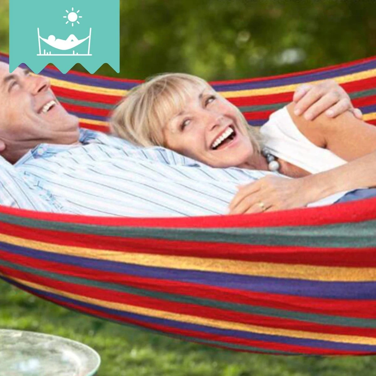 Dubbele Hangmat Rood - 1 Of 2 Persoons - Lig Oppervlak 190x150cm - Lengte 260cm 8 Dubbele Hangmat Rood - 1 Of 2 Persoons - Lig Oppervlak 190x150cm - Lengte 260cm - Afbeelding 8