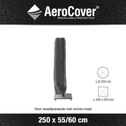AeroCover Parasolhoes - Zweef Parasols - Grijs - 250x55 Cm (HxB) -Tuinmeubelen 1200x1200 680