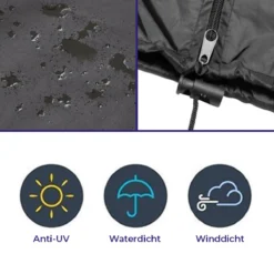 Merkloos Parasolhoes Met Rits En Trekkoord – Beschermhoes Voor Zweefparasol & Staande Parasol – Waterdicht Afdekhoes – Hoes Voor Hangparasol – Inclusief Opberghoes – Zwart - 205 Cm -Tuinmeubelen 1200x1200 697