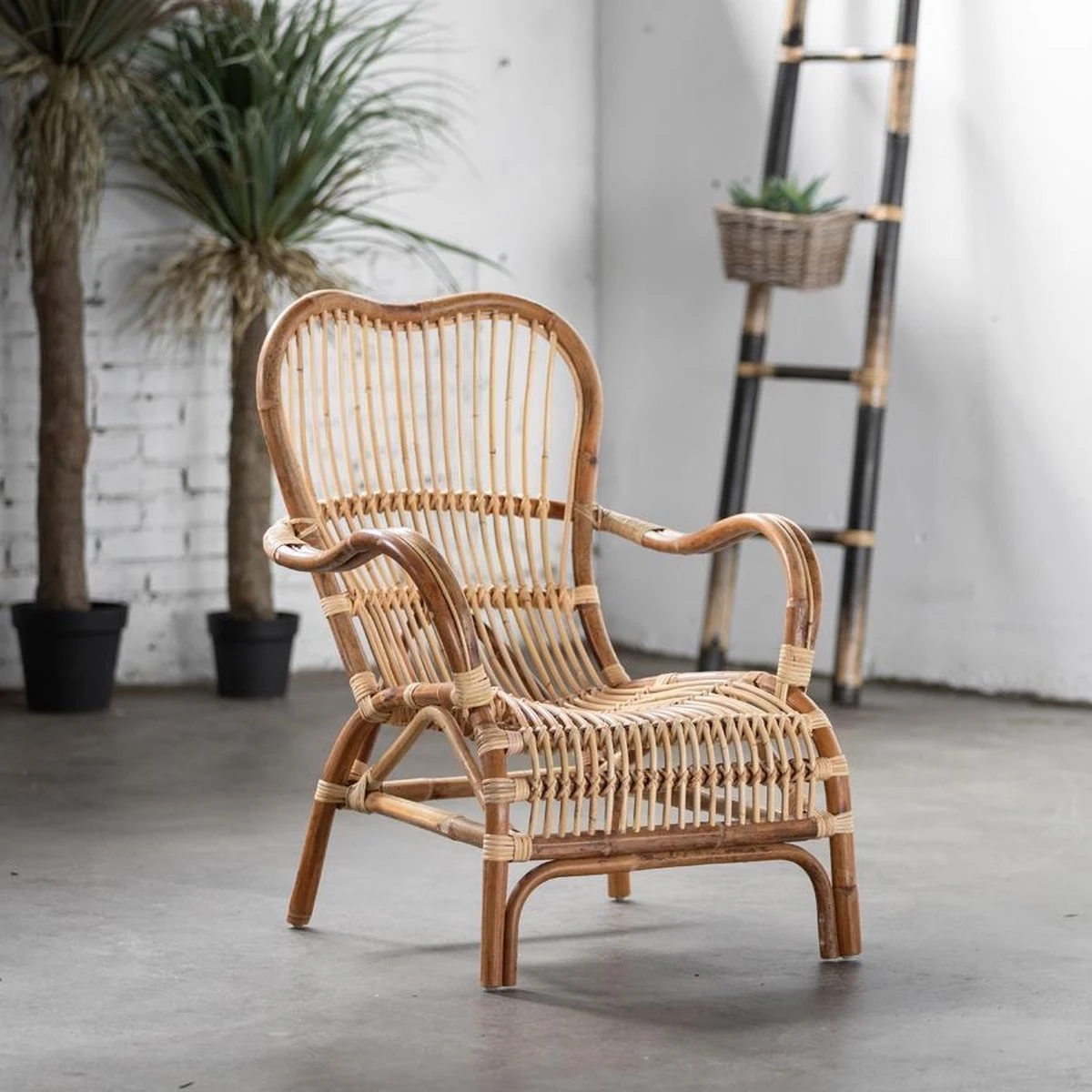 Rotan Stoel Bari Naturel 3 Rotan Stoel Bari Naturel - Afbeelding 3