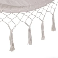 Detex Hangmat Met Franjes - 320x150cm – Belastbaar Tot 300kg Beige -Tuinmeubelen 1200x1200 75