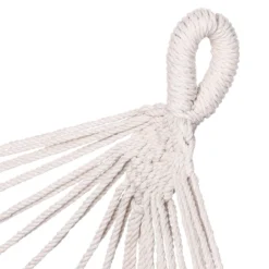 Detex Hangmat Met Franjes - 320x150cm – Belastbaar Tot 300kg Beige -Tuinmeubelen 1200x1200 76