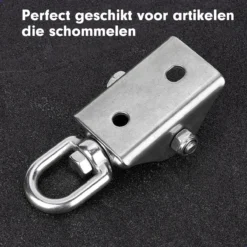 Luxe Ophangsysteem - 180° Schommelen, 360° Roteerbaar - Plafondhaak - Ophanghaak - Hangstoel Buiten - Hangstoel Binnen – Schommelstoel - Schommel - Bokszakken - RVS - Nederlandse Handleiding - -Tuinmeubelen 1200x1200 794