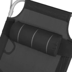 Ligstoel Met Hoofdsteun En Zon Bescherming Verstelbare Rugleuning Inklapbaar Donker Grijs Ligbed Tuin -Tuinmeubelen 1200x1200 801