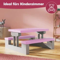 Spielwerk Kinder Tuinset – Incl. Parasol UV-bescherming - Roze Grijs -Tuinmeubelen 1200x1200 82