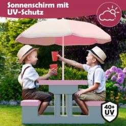 Spielwerk Kinder Tuinset – Incl. Parasol UV-bescherming - Roze Grijs -Tuinmeubelen 1200x1200 83