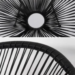 Set Van 2 Design Stoelen Ei-vormig - Acapulco Zwart - Stoelen 4 Poten Retro Design, Plastic Koorden, Binnen/buiten 11 Set Van 2 Design Stoelen Ei-vormig - Acapulco Zwart - Stoelen 4 Poten Retro Design, Plastic Koorden, Binnen/buiten -Tuinmeubelen 1200x1200 887