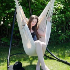 XXL 2 Persoons Hangstoel 185x130 - Zit Hangmat Met Spreidstok Tot 150 Kg - Binnen En Buiten -Tuinmeubelen 1200x1200 913