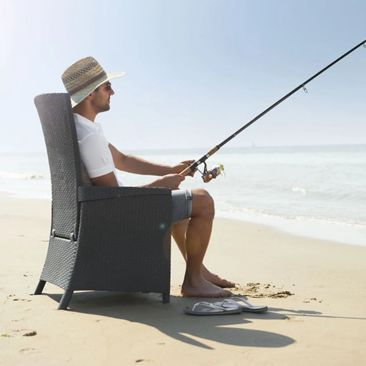 Allibert Vermont Verstelbare Tuinstoel - 64x68x107cm - Grafiet 18 Allibert Vermont Verstelbare Tuinstoel - 64x68x107cm - Grafiet - Afbeelding 18