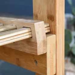 Outsunny Tuin Schommelstoel, Relaxstoel, Tuinstoel, Bamboe Multiplex Naturel 84A-171 -Tuinmeubelen 1200x1200 928