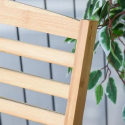 Outsunny Tuin Schommelstoel, Relaxstoel, Tuinstoel, Bamboe Multiplex Naturel 84A-171 -Tuinmeubelen 1200x1200 929