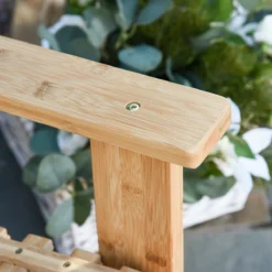 Outsunny Tuin Schommelstoel, Relaxstoel, Tuinstoel, Bamboe Multiplex Naturel 84A-171 -Tuinmeubelen 1200x1200 930