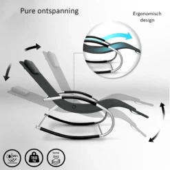 Sens Design Zonnebed - Ligbed - Weerbestendig - Antraciet -Tuinmeubelen 1200x1200 941