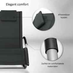 Sens Design Zonnebed - Ligbed - Weerbestendig - Antraciet -Tuinmeubelen 1200x1200 942