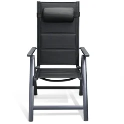 Casaria Tuinstoel Aluminium - 2 Stuks Inklapbaar - Antraciet -Tuinmeubelen 1200x1200 947